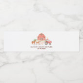 Boerderijdieren Parade Baby shower Waterfles Etiket (Enkel label)