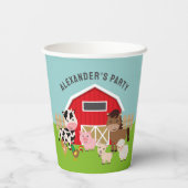 BOERDERIJDIEREN PARTIJ PAPIEREN BEKERS (Achterkant)