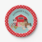 BOERDERIJDIEREN PARTIJ PAPIEREN BORDJE (Voorkant)