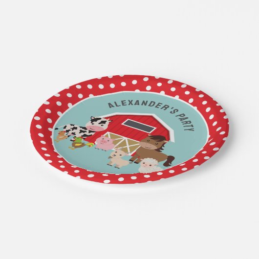 BOERDERIJDIEREN PARTIJ PAPIEREN BORDJE (Gekanteld)