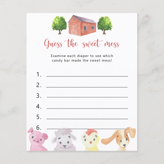 Boerderijdieren - Raad het zoete puinspel (Voorkant)