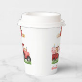 Boerderijdieren Rode Jongen Barnyard Verjaardagsfe Papieren Bekers (Rechts)