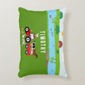 Boerderijdieren & Rode Tractor Boerderij Aangepast Accent Kussen (Voorkant(Verticaal))