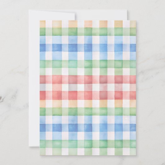 Boerderijdieren roepen alle partij 1e verjaardag kaart (Achterkant)