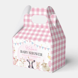 Boerderijdieren Roze Baby Shower Bedankdoosjes