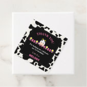 Boerderijdieren Roze Koe Barnyard 1e verjaardagsfe Bedankjes Labels (In situ)