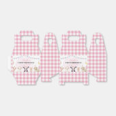 Boerderijdieren Roze Meisje Eerste Verjaardag Favo Bedankdoosjes (Uitgevouwen)