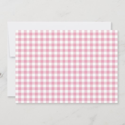 Boerderijdieren Roze Meisje Verjaardag Foto Uitnod Bedankkaart (Achterkant)