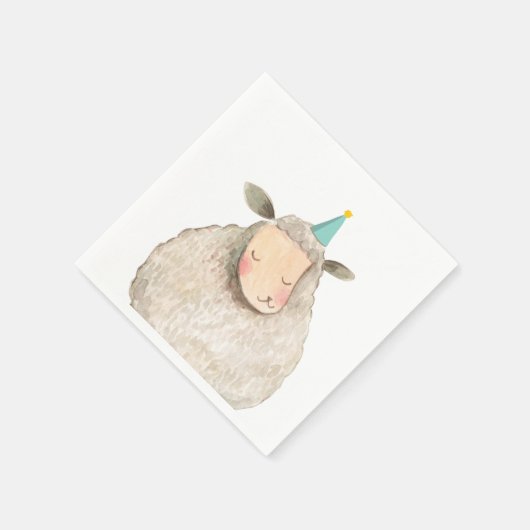 Boerderijdieren Schapen Verjaardag Barnyard Party Servet (Hoek)