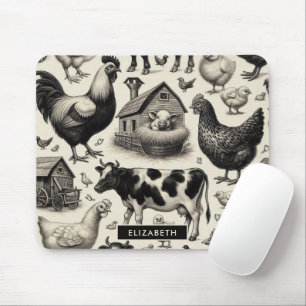 boerderijdieren schilderen muismat