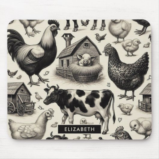  boerderijdieren schilderen muismat (Voorkant)