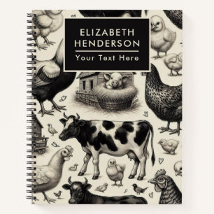 boerderijdieren schilderen notitieboek
