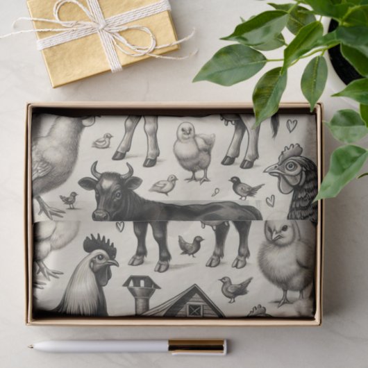  boerderijdieren schilderen tissuepapier (Geschenk)