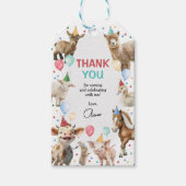 Boerderijdieren Schuurballon Confetti Verjaardagsg Cadeaulabel (Voorkant)