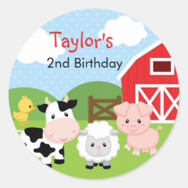 Boerderijdieren Stickers - Boy Birthday Party Favo