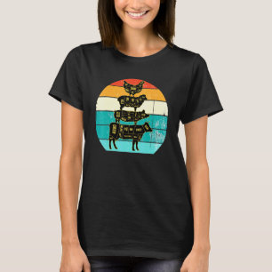 Boerderijdieren T-shirt Retro Vintage Koe Varken K