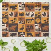 Boerderijdieren Theedoek (Gevouwen)