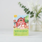 Boerderijdieren Thema Luier Raffle Enclosure Kaart (Staand voorkant)