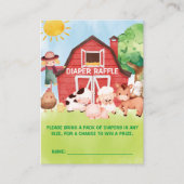 Boerderijdieren Thema Luier Raffle Enclosure Kaart (Voorkant)