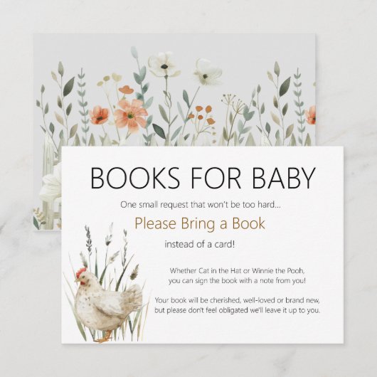 Boerderijdieren Tractor Boeken voor Baby Kaart (Voorkant / Achterkant)