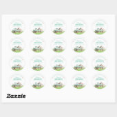 Boerderijdieren Tractor Genderneutraal Baby shower Ronde Sticker (Vel)