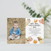 Boerderijdieren Tuin Verjaardagsfeestje Bedankkaart (Staand voorkant)