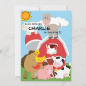 Boerderijdieren Varkenseend Koe Hooischuur Verjaar Kaart (Voorkant)
