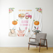 Boerderijdieren Verjaardag Barnyard Pumpkin Herfst Wandkleed (In Situ (horizontaal))