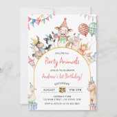 Boerderijdieren Verjaardag Barnyard Verjaardagsfee Kaart (Voorkant)