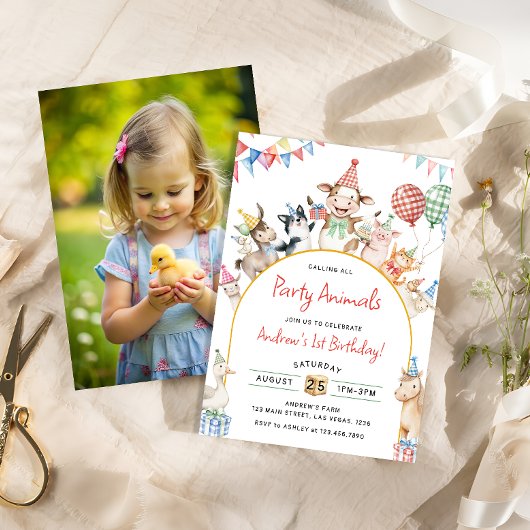 Boerderijdieren Verjaardag Barnyard Verjaardagsfee Kaart