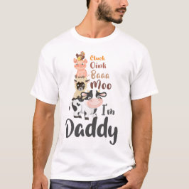 Boerderijdieren Verjaardag Familie Matching Papa T-shirt
