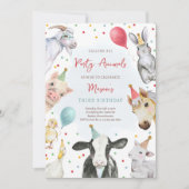 Boerderijdieren Verjaardag Jongen Barnyard Verjaar Kaart (Voorkant)