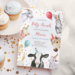 Boerderijdieren Verjaardag Jongen Barnyard Verjaar Kaart