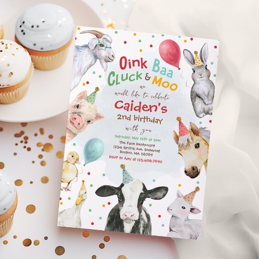 Boerderijdieren Verjaardag Jongen Barnyard Verjaar Kaart