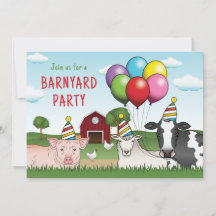Boerderijdieren Verjaardagsballonnen En Hoeden Bar