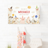 Boerderijdieren Verjaardagsbanner Spandoek (Insitu)