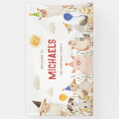 Boerderijdieren Verjaardagsbanner Spandoek (Verticaal)