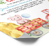 Boerderijdieren Verjaardagsfeest Tijdscapsule Bord Poster (Hoek)