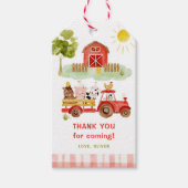 Boerderijdieren verjaardagsfeestje cadeaulabel (Voorkant)