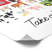 Boerderijdieren Verjaardagsgunsten teken Poster (Hoek)