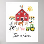 Boerderijdieren Verjaardagsgunsten teken Poster (Voorkant)