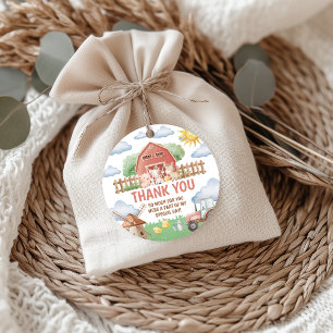 Boerderijdieren Verjaardagskaart Dankjewel Bedankjes Labels