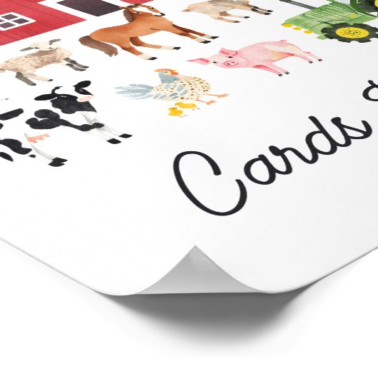 Boerderijdieren Verjaardagskaarten en Geschenkteke Poster (Hoek)