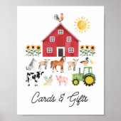 Boerderijdieren Verjaardagskaarten en Geschenkteke Poster (Voorkant)