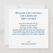 Boerderijdieren verjaardagsuitnodiging, boerenerf  kaart (Achterkant)