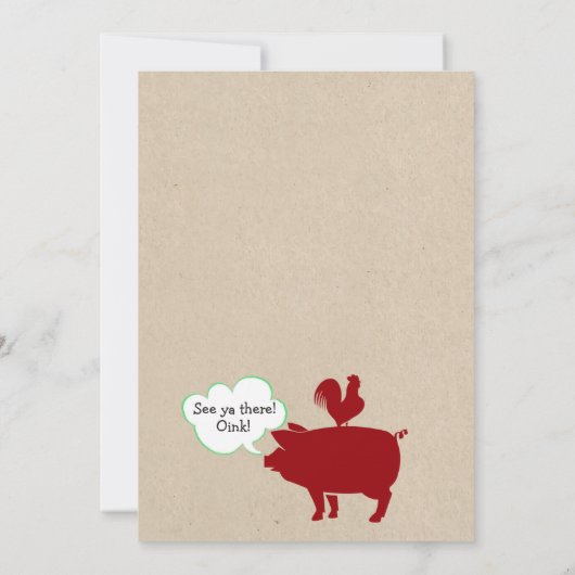 Boerderijdieren verjaardagsuitnodiging, kinderboer kaart (Achterkant)