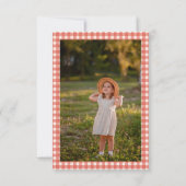 Boerderijdieren voor meisjes verjaardagsfeestje fo bedankkaart (Achterkant)