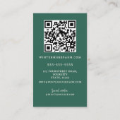 Boerderijdieren waterverf boerderij bedrijf groen visitekaartje (Achterkant)