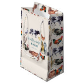 Boerderijdieren waterverf boerderij zakelijk ivoor klein cadeauzakje (Voorkant Gekanteld)