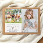 Boerderijdieren Waterverf Verjaardagsfeestfoto Kaart